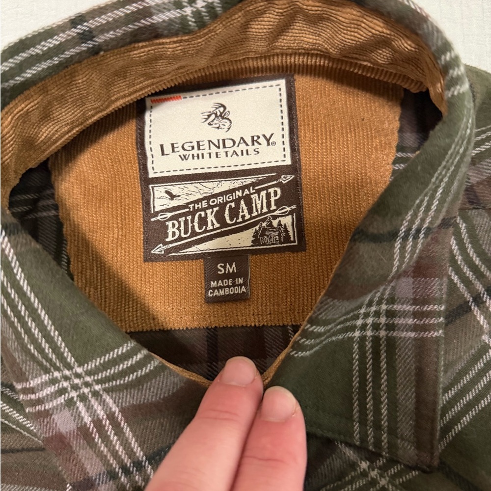 Legendary Whitetails Olive and Tan Plaid Shirt - Picture 2 of 2